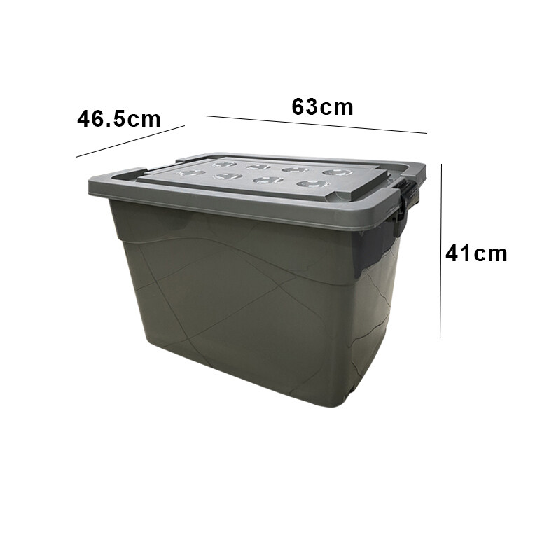 53L 75L Plastic Storage Box with Wheels | Lazada