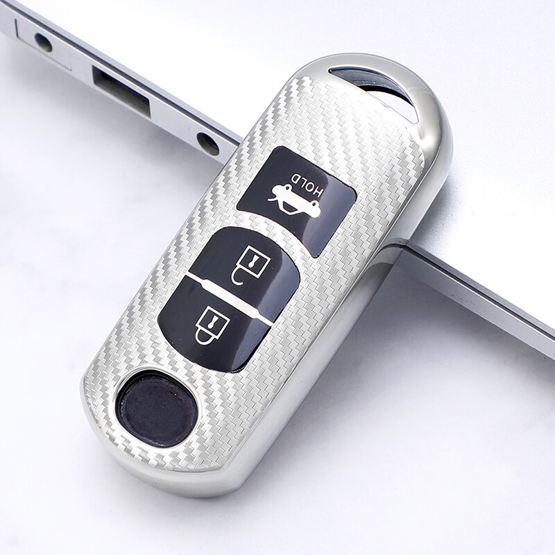 Carbon fiber tpu car remote key case cover protective holder shell for mazda 2 3 5 6 demio cx-3 cx-4 cx-5 cx-7 cx-9 mx-5 atenza axela
