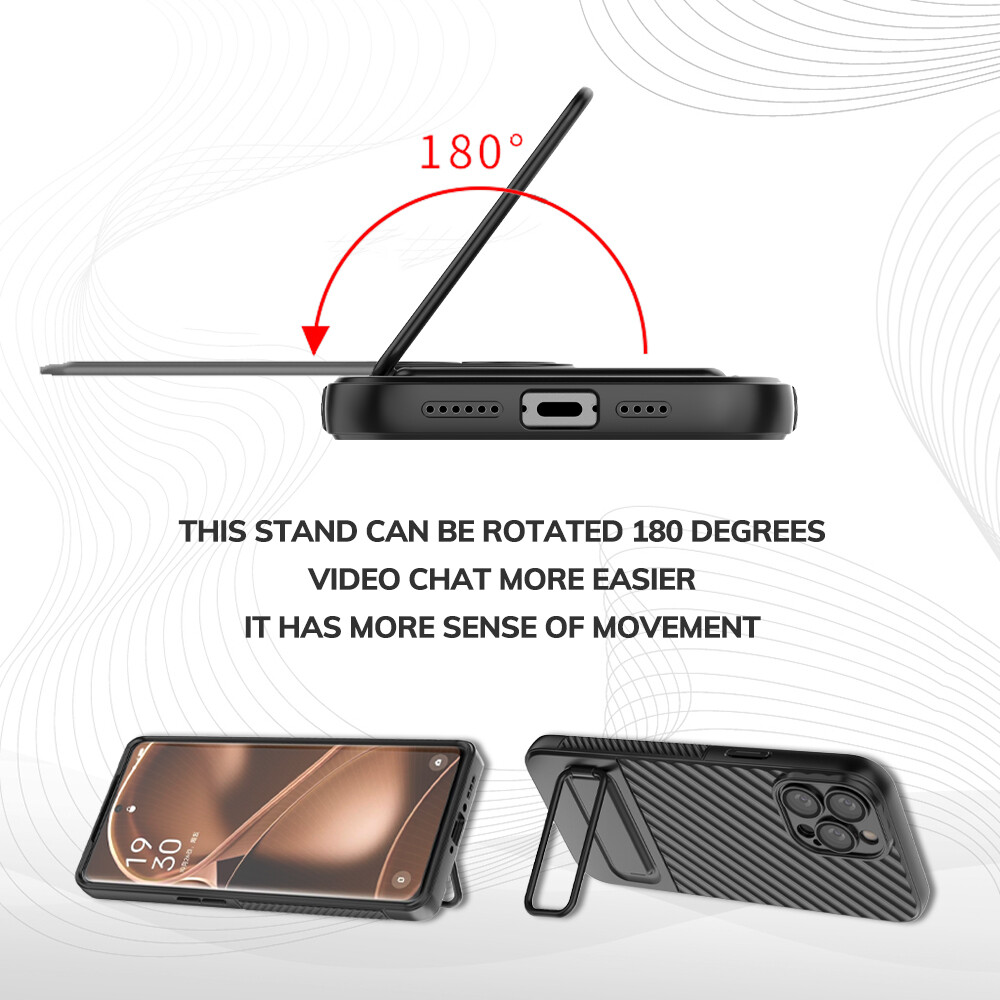 Shockproof Soft Case for Apple iPhone 13 / iPhone 13 Pro / iPhone 13 Pro Max BIBERCAS Full Protection Back Cover Wave Casing with Kickstand