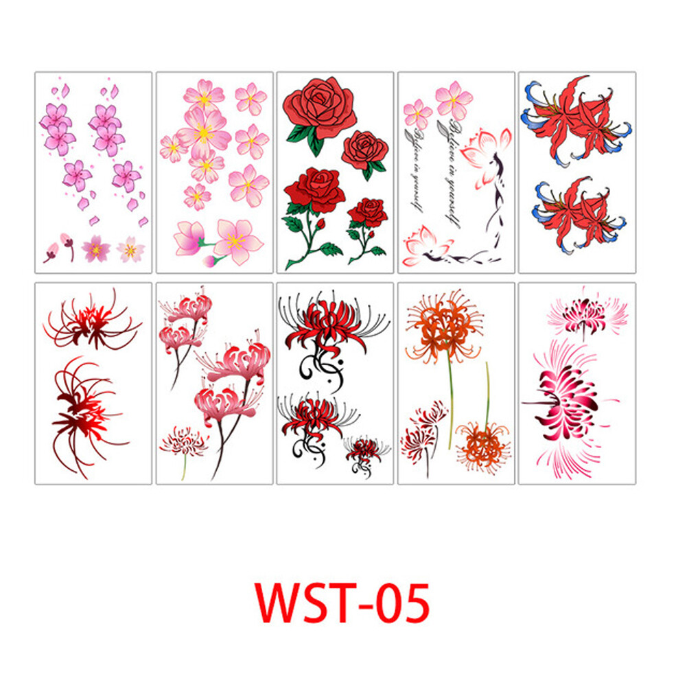 10 Pcs Tattoo Stickers Waterproof Temporary Tattoo Stickers Men and Women Long Lasting Korean Tattoo Stickers