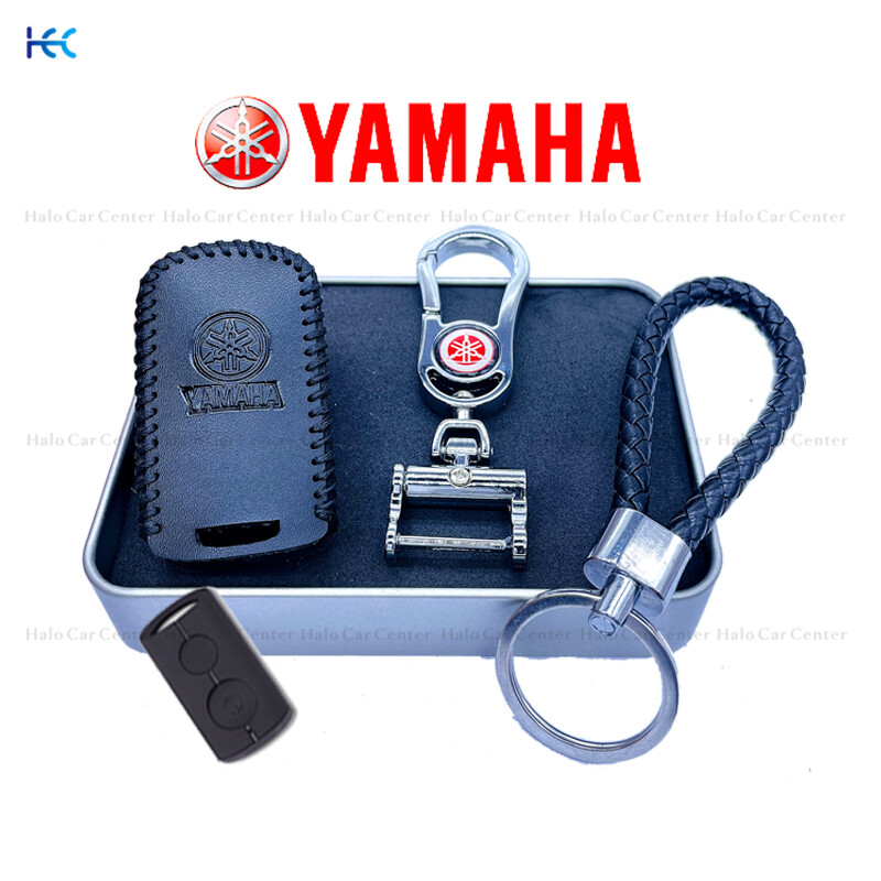 【Ready Stock】100% Genuine Leather Key Cover For Yamaha NVX XMAX AEROX-2 Buttons-OPP BAG