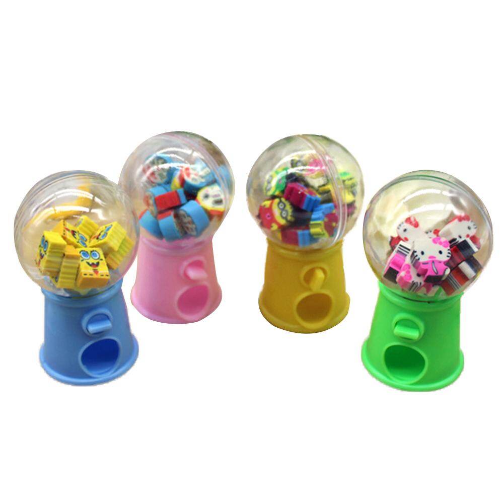 Terylin 12Pcs Creative Fruit Mini Pencil Eraser Stationery Twisted Egg Children Kids Toy