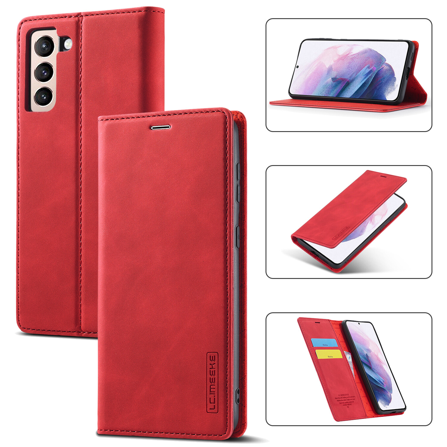 Bao Da Lật Chính Hãng, Dành Cho Samsung Galaxy S20 Plus Ultra + S20 FE S21 Plus Ultra FE S8 Plus S9 Plus S10e S10 Plus + 5G Ốp Điện Thoại Vỏ Bảo Vệ Doanh Nhân Sang Trọng Chức Năng Từ Tính Khe Cắm Thẻ