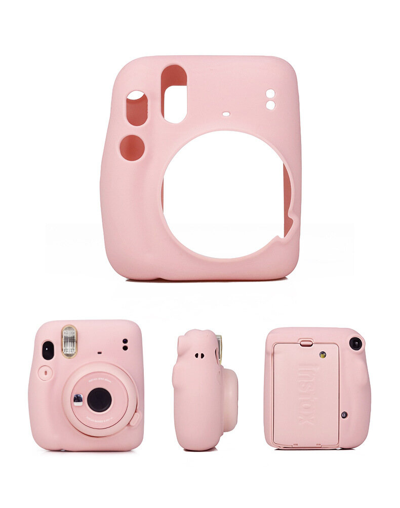 Ốp Silicon Cho Máy Ảnh Cho Fujifilm Instax Mini11 Mini 11 Vỏ Bảo Vệ Ốp Vỏ Mềm Màu Trơn Chống Trầy Xước