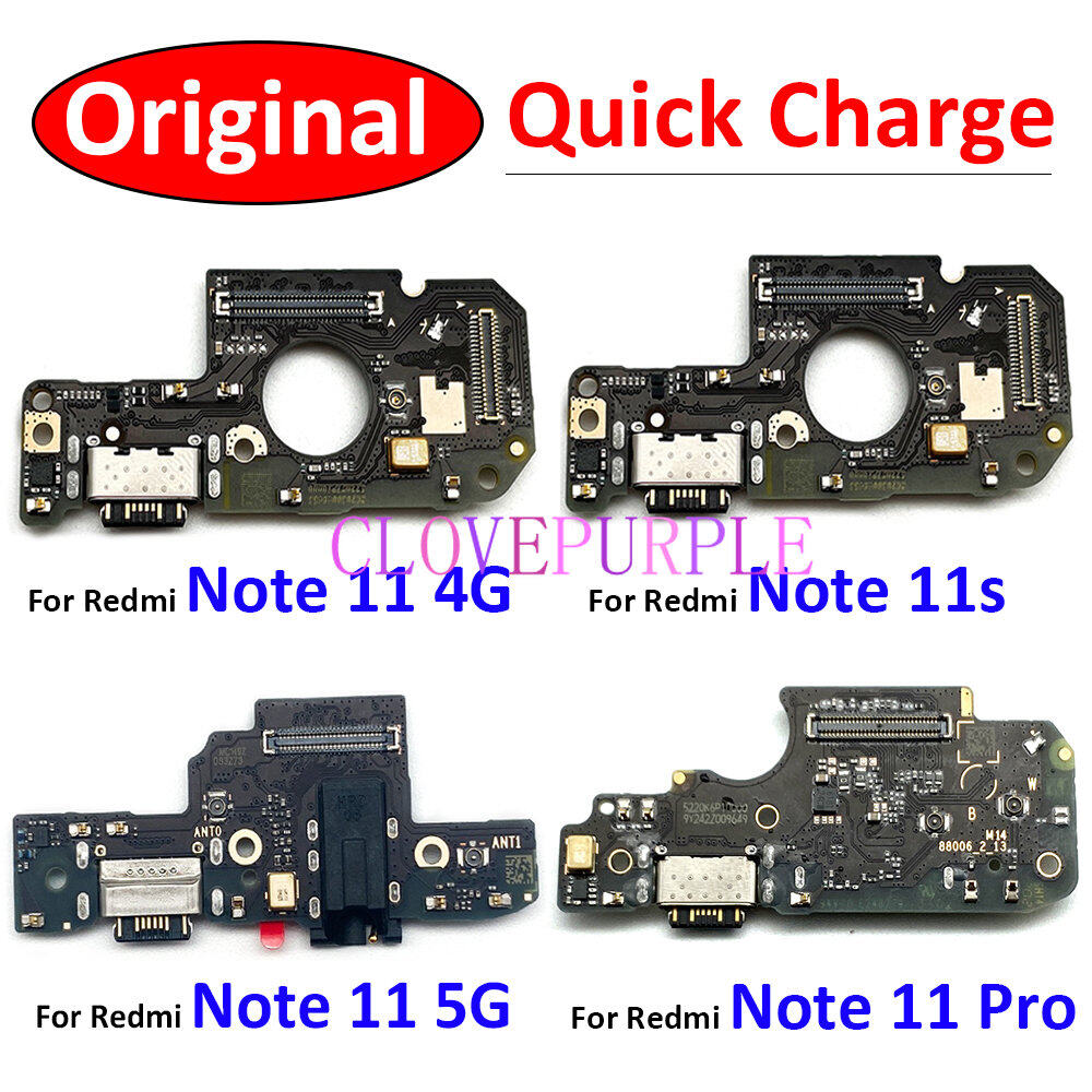 Original For Xiaomi POCO M5 Pro 5G Redmi Note 11 USB Type-C Fast Charging  Dock Earphone Jack Mic Signal Pcb Board Repair Parts