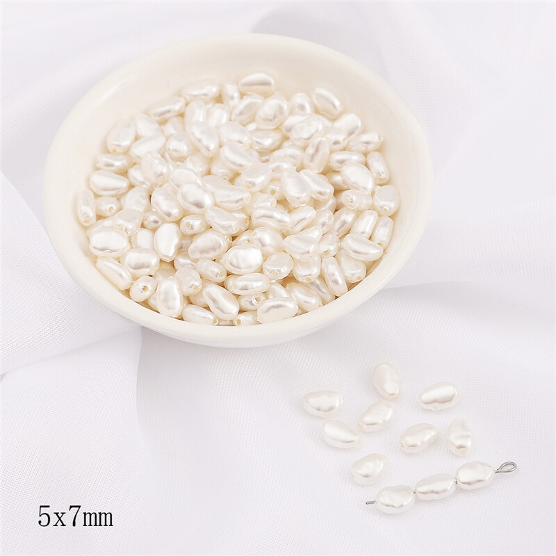 5-50Pcs ABS Imitation Pearl Beads Heart Shape Five-pointed Star Oblate Beads For DIY Bracelet Charms Necklace Jewelry Making