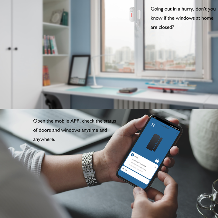 Smart Door Window Sensor Home Security Works with Tuya Smartlife Wifi / Zigbee