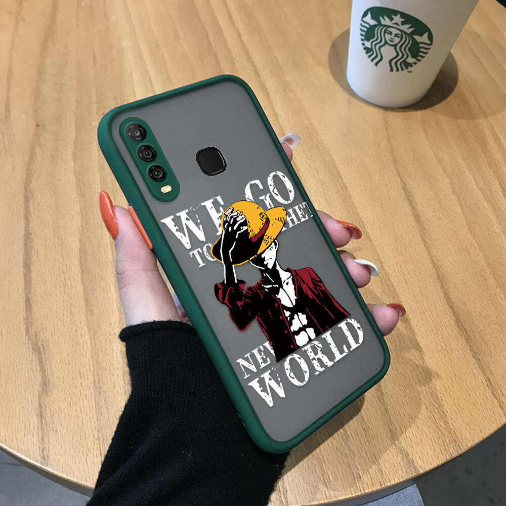 Hontinga Casing Case For VIVO V29 5G Y12 Y15 Y17 Y16 V25 Pro 5G Case Boys Cartoon Anime Cases Luffy Frosted Transparent Phone Casing Full Cover Lens Camera Protector Cases Hard Case For Boys For Girls