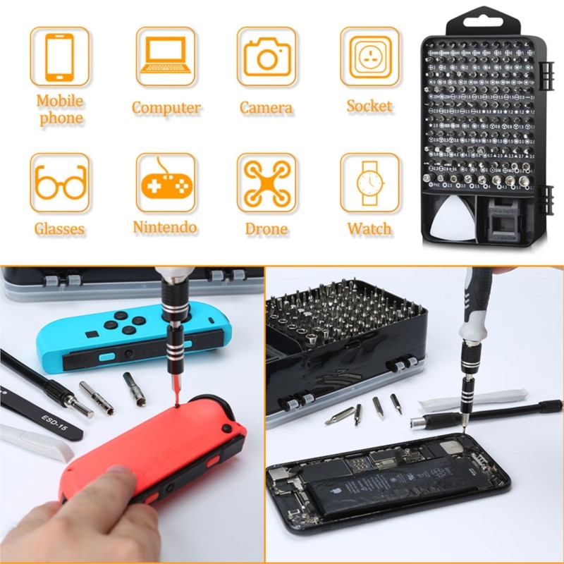 [HOT W] 53 in 1 Screwdriver Set of Screw Driver Bit Set Multi Bit Precision Torx Screwdriver Tweezer Cell Phone Repair Tool for Computer