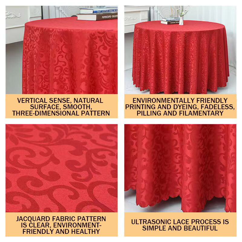 Round table square cloth hotel table cloth, customized restaurant conference home large round table cloth, rectangular table cloth, square table, round table, European style
