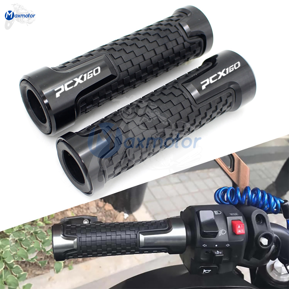 For honda pcx160 pcx 160 2022 2023 motorbike accessories cnc handle grip rubber non-slip handlebar grips refit sleeve with logo