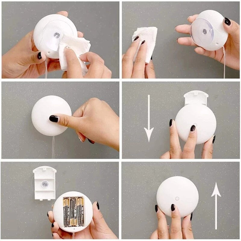 【Lightingeverthing】Christmas Led String Ánh Sáng, Đèn Chùm Cốc Hút Cửa Sổ Chạy Bằng Pin, Đèn Trang Trí Tiệc Giáng Sinh Sáng Tạo Chuỗi Cảnh Đèn Bố Trí