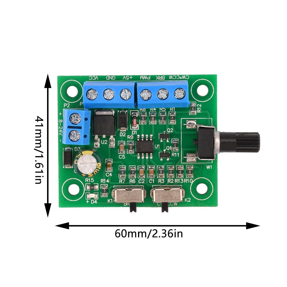 Pcbfun DC8-24V PWM brushless DC motor speed regulator driver motor speed control board forward and reverse controller 18KHZ