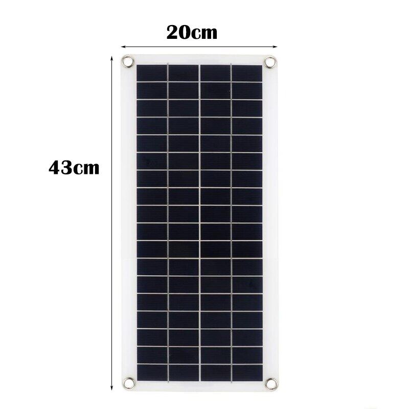 Solar Panel Kit Complete 30W 12V Dual USB Output Solar Cells Poly Solar Board 10-60A Controller Outdroor Battery Power Charger