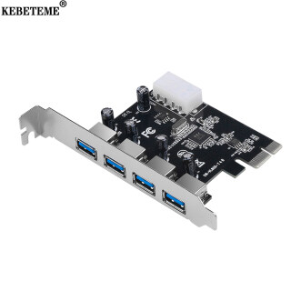 KEBETEME Thẻ Mở Rộng PCI-e 4 Cổng USB 3.0 Bộ Chuyển Đổi Trung Tâm PCI Express USB 3.0 Bộ Điều Khiển, PCIe Tốc 1x thumbnail