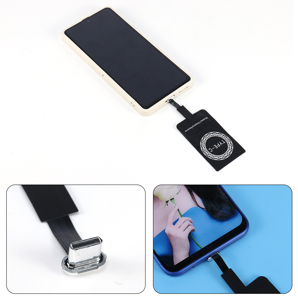 Type C USB-C Qi Wireless Charger Charging Receiver Adapter Pad For Android