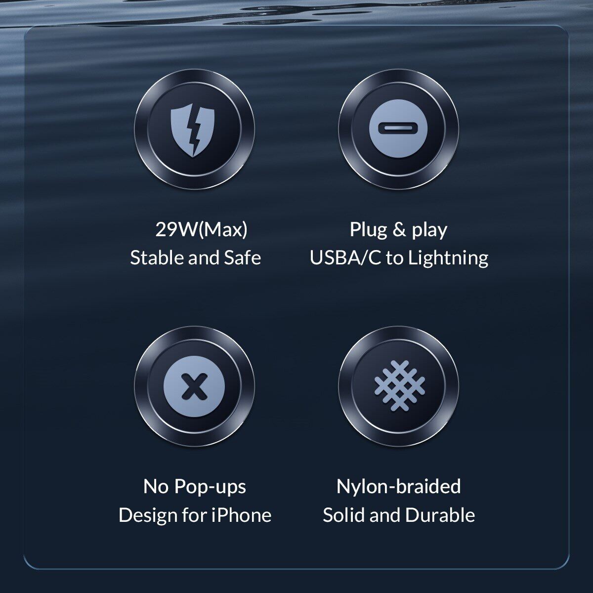 ORICO Bộ Sạc PD 29W USB C Sang Cáp Lightning MacBook USB C Nhanh Sạc Điện Thoại iPhone Type C Cáp Cho iPhone 13 12 Pro Max