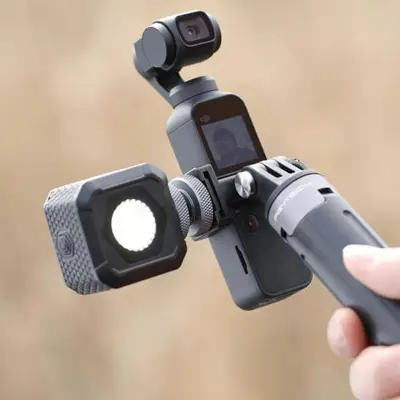 Easy Install Expansion Accessories Selfie Handheld Gimbal Adjustable Data Port Universal Mount Tripod Lightweight Cold Shoe Replacement Durable For DJI OSMO Pocket