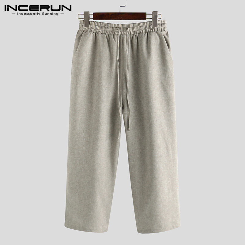 Medussa INCERUN Retro Men Drawstring Harem Trousers Wide Leg Alibaba Yoga Baggy Pants
