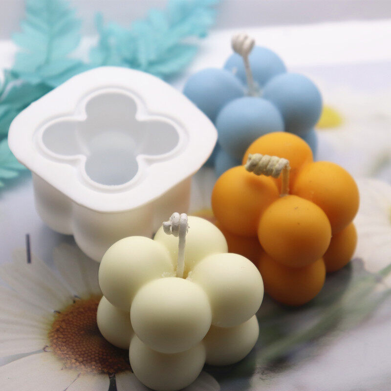 pzcf 1Pcs Soap Making Tools Soy Cube Soap Molds DIY Candles Mould 3d Silicone Mold Aromatherapy Plaster Candle Handmade
