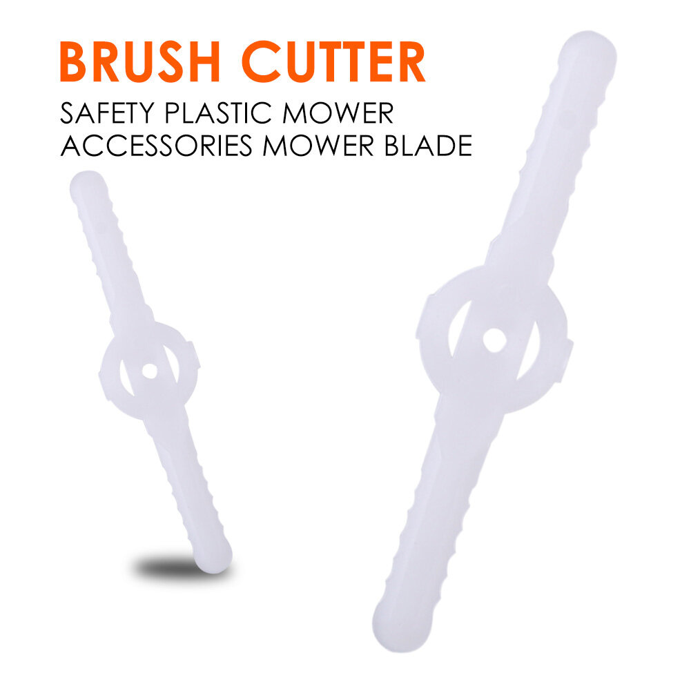 10pcs Plastic Electric Lawn Mower Blade Cutter Replacement Blades White