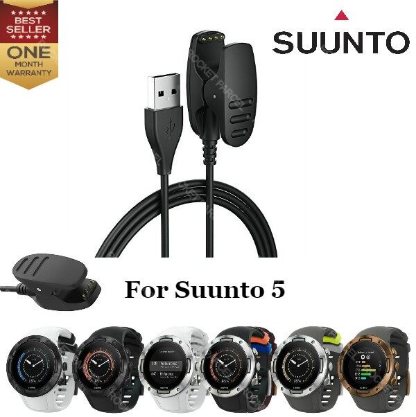 Magnetisches USB-Ladekabel Für Suunto 9/Spartan Sport/Ultra - 1 Meter, Schwarz, Inkl. Schutz Für Ladepunkt