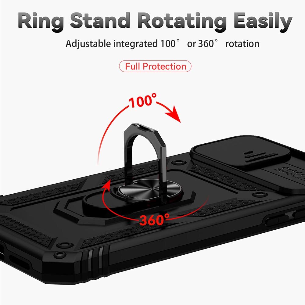 Ốp Điện Thoại Dành Cho iPhone X XS XR XS Max, Ốp Lưng Có Giá Đỡ Từ Tính Hình Áo Giáp Camera Bảo Vệ Cửa Sổ Đẩy Trung Sĩ