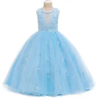 Children Evening Party Dress Kids Bridesmaid Flower Girls Wedding
