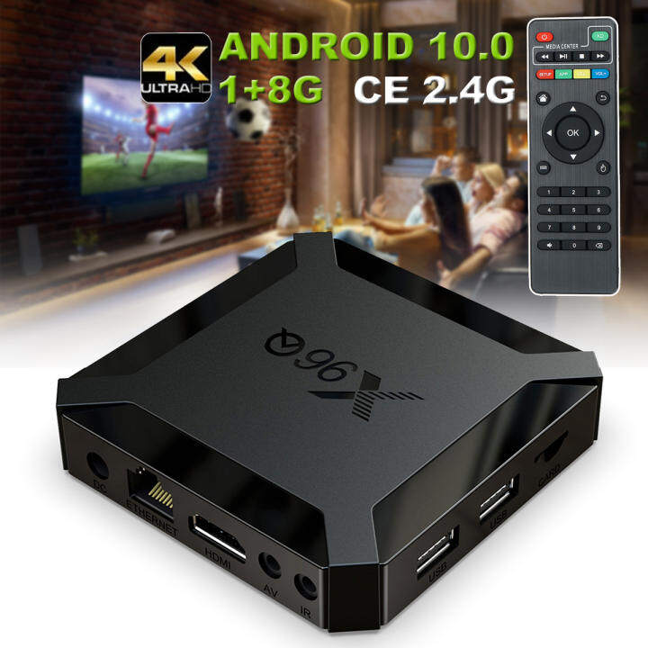 Đầu Thu TV 4G + 64GB, 4K X96Q Android 10.0 Thông Minh H313 2.4G WIFI Rạp Hát Tại Nhà & TV Chứng Nhận CE