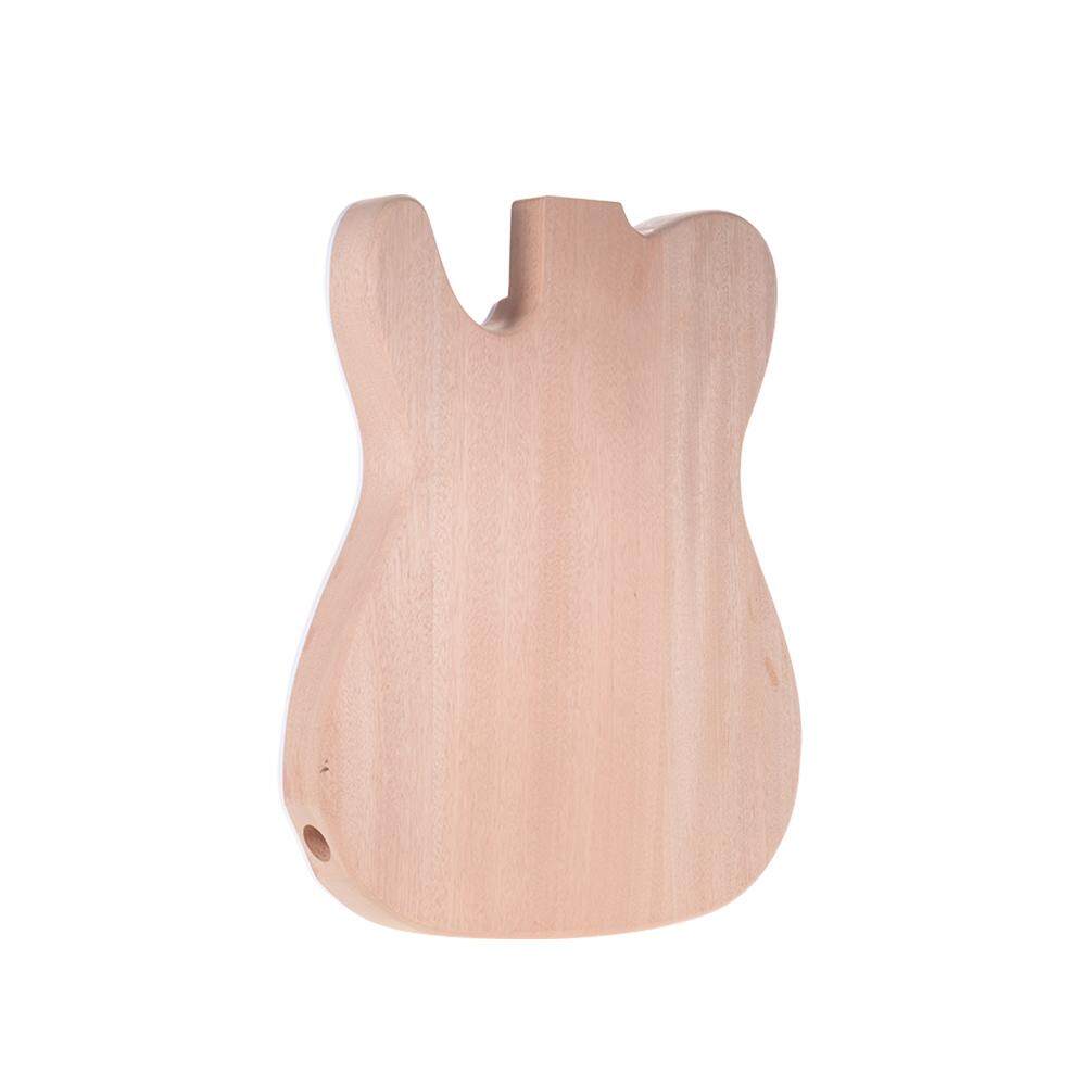 Muslady TLF Unfinished Electric Guitar Body Blank Guitar Body Barrel DIY Mahogany and Composite