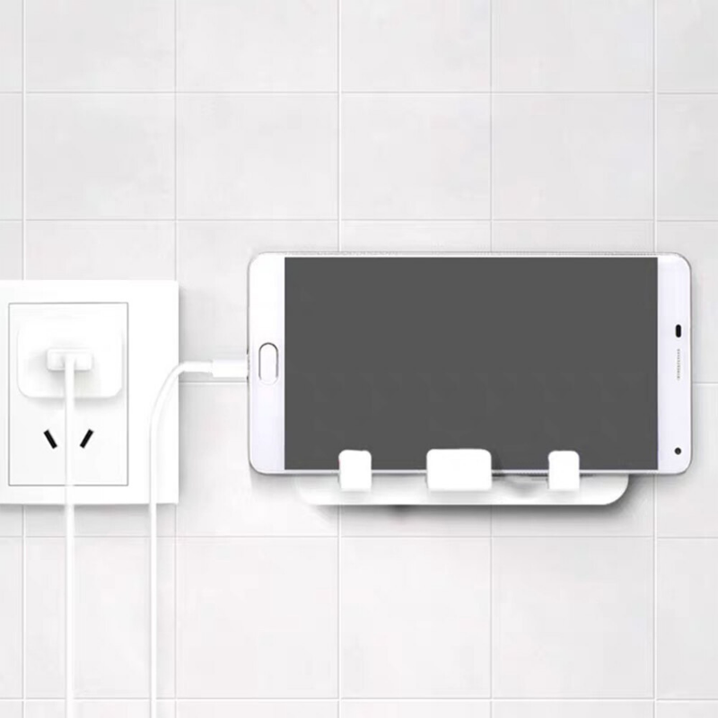 Wall-Mounted Storage Hook Non-punching Power Plug Socket Self-Adhesive Storage Rack Kitchen Bathroom Storage Accessories