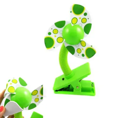 Clip-on Mini Fan Deboo for Portable Baby Stroller Random color( Green, Blue , Yellow)
