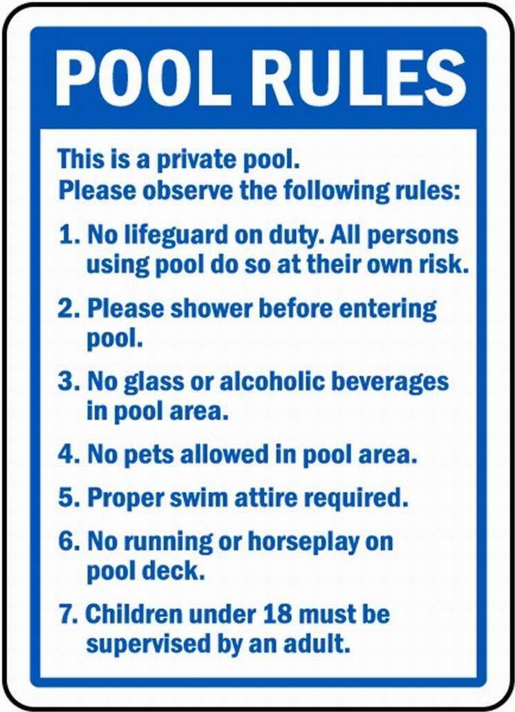 LoMall Pool Rules Sign Warning Sign Safety Sign Danger Tin Sign x ...