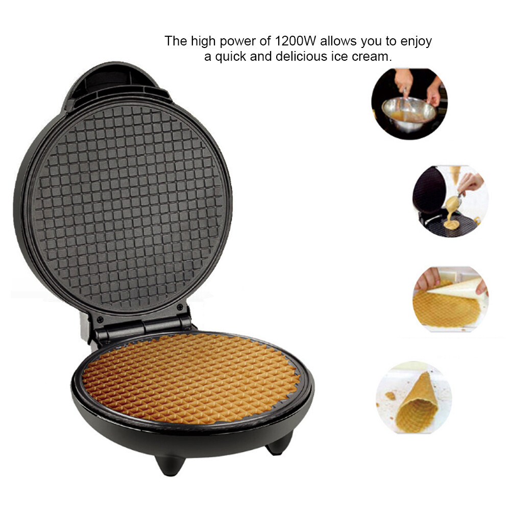 Electric Egg Roll Maker Waffle Baking Pan Ice Cream Cone Machine for Home EU 220V
