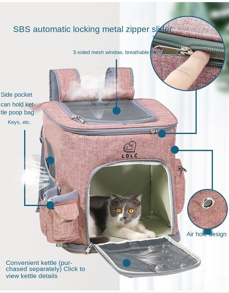 Larger Size L Outing Backpack Foldable Pet Bag Space Capsule Cat Bag-M