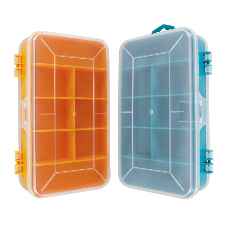 13 Grids Portable Transparent Screws Storage Box Double-Side Multifunctional Storage Tool Case Plastic Case