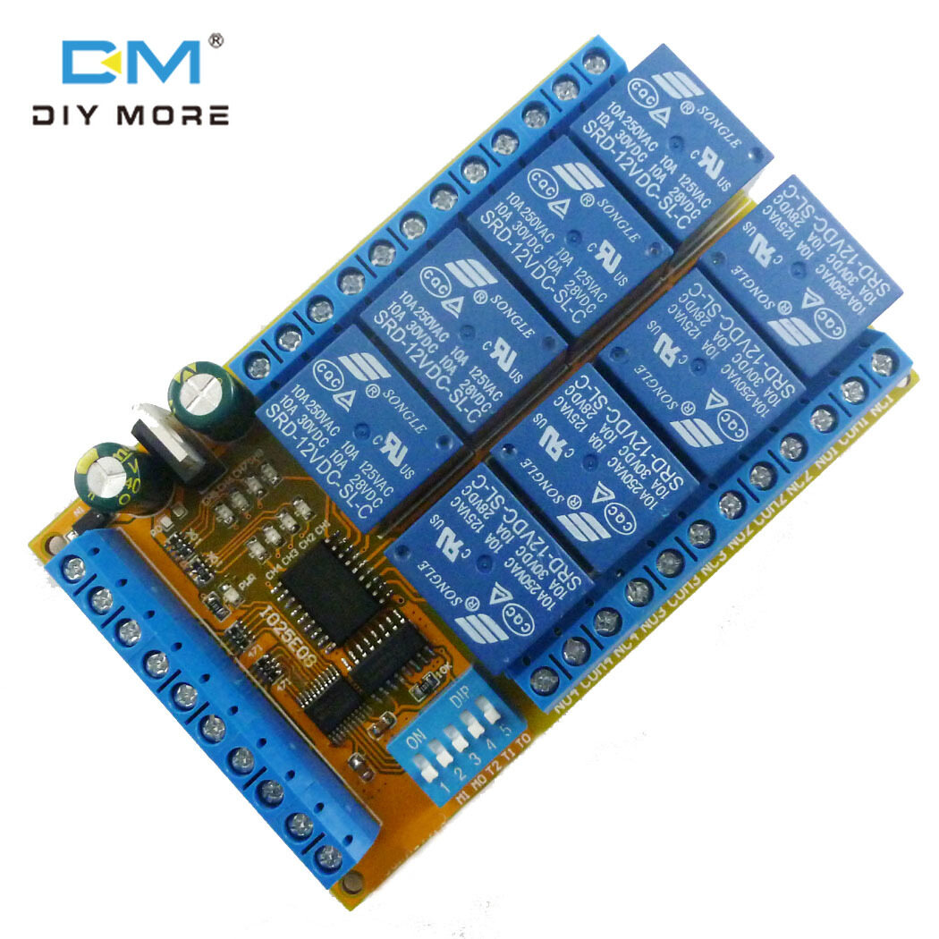 DC 5V 12V 24V 8 Channel Delay Relay Module, Self-locking Bistable Latch, Latch Latch, Power Conditioner