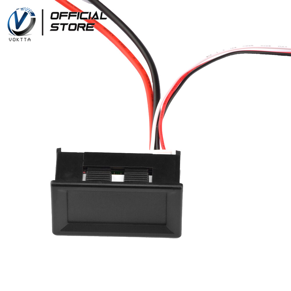 VOKTTA Digital Voltmeter DC 500V 10A Digital Dual Display Current Voltmeter Adjustable LED Voltage Panel Meter Red/Blue