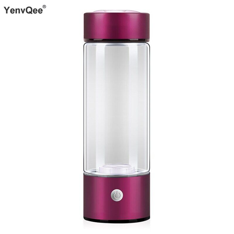 420ML Portable Hydrogen Generator Water Filter Ionizer Pure H2 Rich Hydrogen Alkaline Bottle Electrolysis Drink Hydrogen