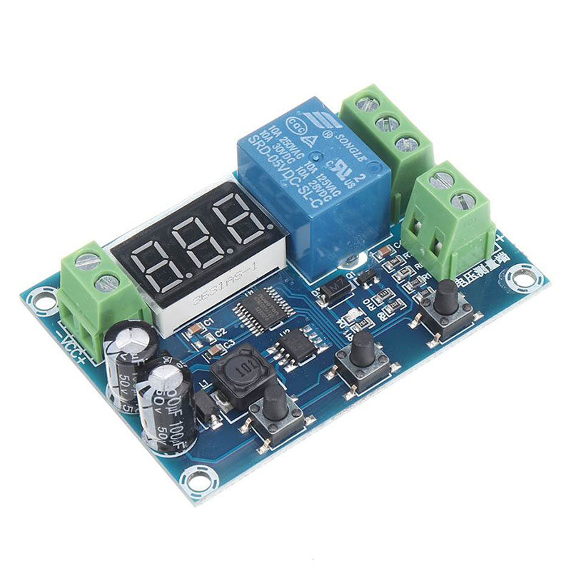XH-M608 integrated voltmeter overvoltage protection timer lead out circuit board DC 6-40V battery charge and discharge module