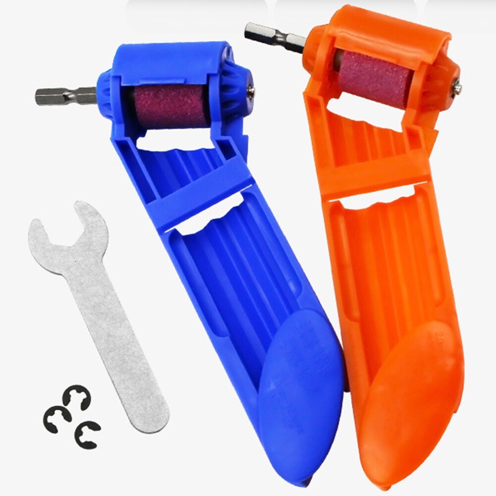 Portable Electric Drill Bit Sharpener Corundum Grinding Tool with Mini Spanner