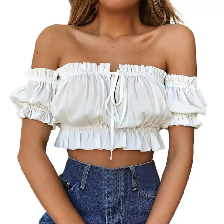 off shoulder polo shirt