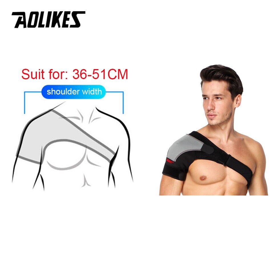 AOLIKES Adjustable Left Right Shoulder Support Bandage Protector Brace Joint Pain Injury Shoulder Strap Guard Strap Wrap Belt