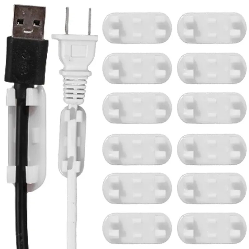 3/5/10 cái Bộ Kẹp giữ dây cáp tự dính kẹp dây cáp điện thoại dữ liệu USB cuộn dây Dây cáp máy tính để bàn quản lý Clip dụng cụ giữ dây tường dây quản lý Clip