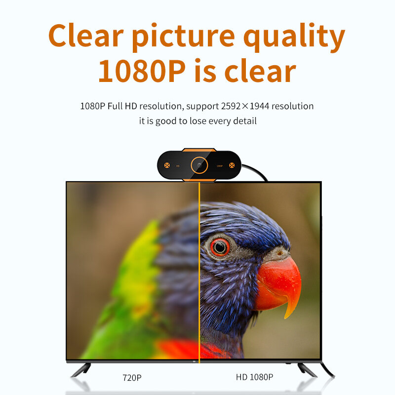 Webcam 1080p full HD siêu nét-30fps Có Mic-W09