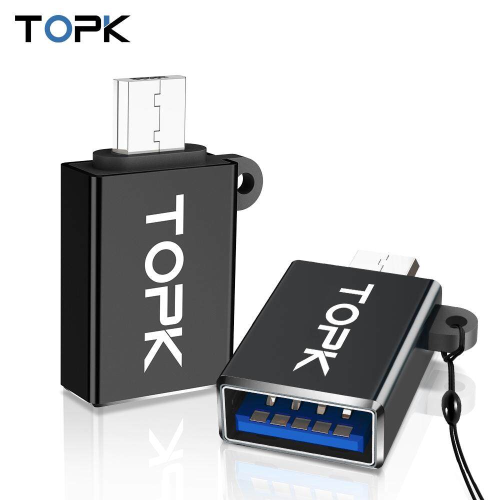 Topk L01 Micro OTG Berlapis Emas Steker Mikro untuk USB untuk OPPO Vivo