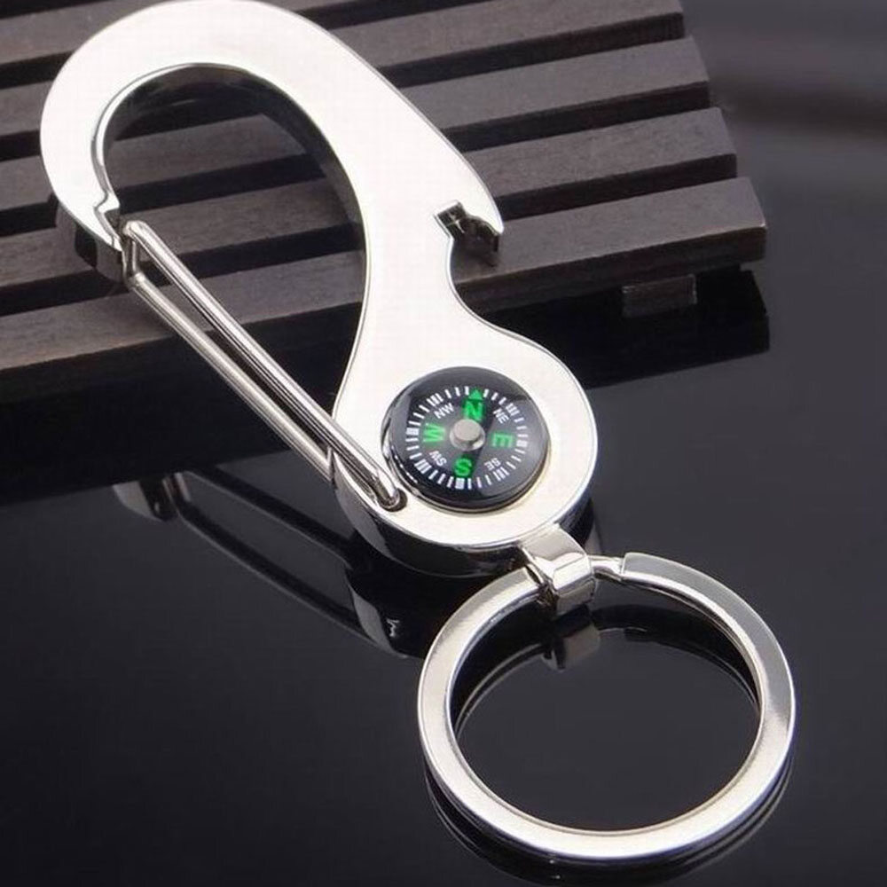 Cute 1PC Multi-function Interior Accessories Compass Car Accessories Car-styling Car Keychain Opener Key Rings Keyfob