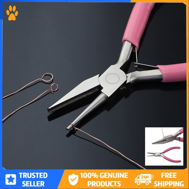 Kittool DIY Pearl Ring Necklace Bracelet Earrings Jewelry Pliers Carbon Steel Winding Pliers for Jewelry Making 5 Inch Mini Pliers Winding Pliers Jewelry Pliers Semi-groove Semi-round Mouth Tool Pliers DIY Handmade Accessories