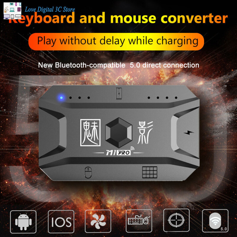 M1pro Bộ Chuyển Đổi Tay Cầm Chơi Game Plug-Paly Bộ Điều Khiển Di Động 5.0 Tương Thích Bluetooth Bộ Chuyển Đổi Chuột Bàn Phím Chơi Game