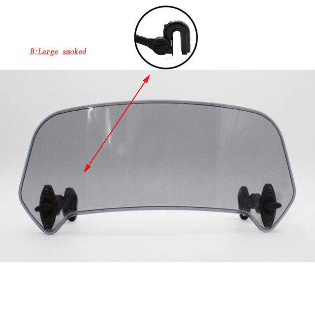 Motorcycle Universal Windshield Clamp-On Variable Windscreen Spoiler Extension